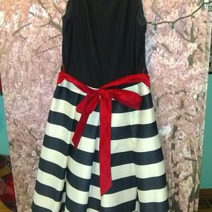 Black and Cream striped dress.